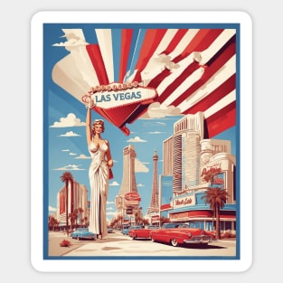 Las Vegas United States of America Tourism Vintage Poster Sticker